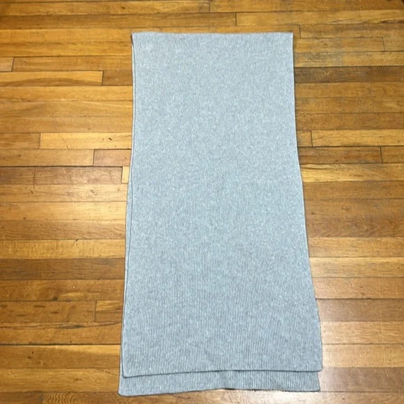 Buck Mason Idyllwild Cashmere Rib Scarf in Grey, OSFM - Picture 8 of 8